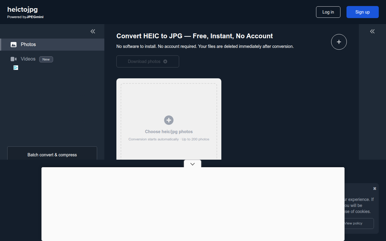 Screenshot van heictojpg.com