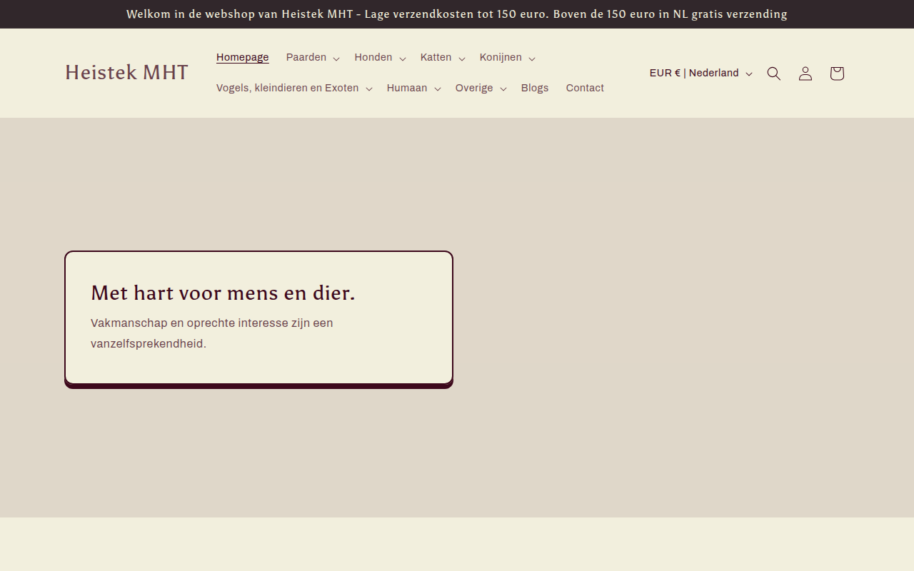 Screenshot van heistek-webshop.com