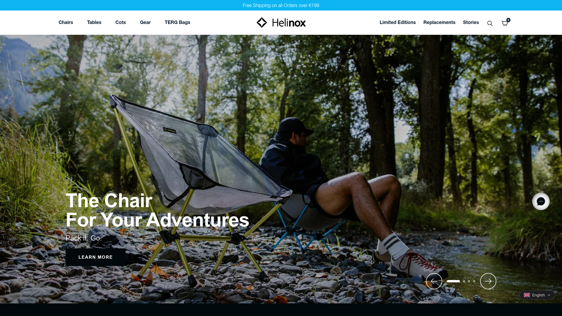Screenshot van helinoxlife.com