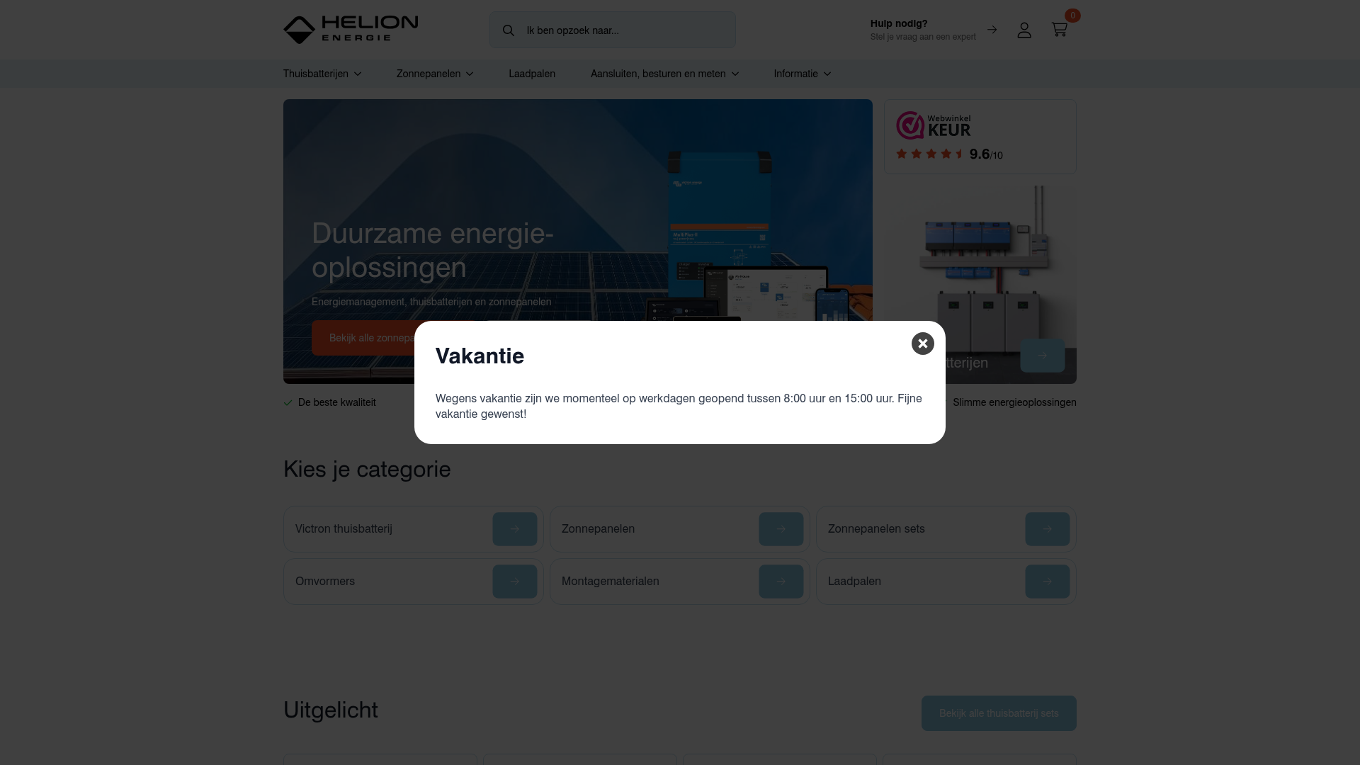 Screenshot van helionenergie.nl