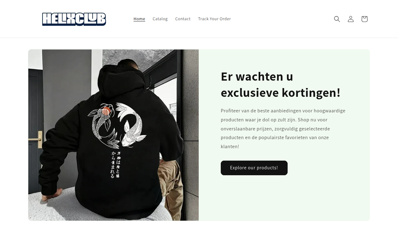 Screenshot van helixclub.eu