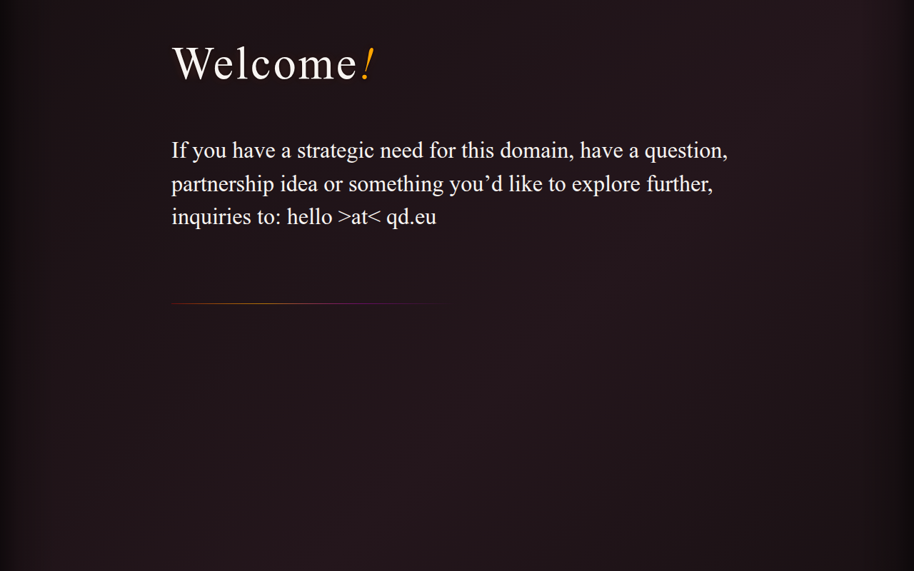 Screenshot van hello.qd.eu