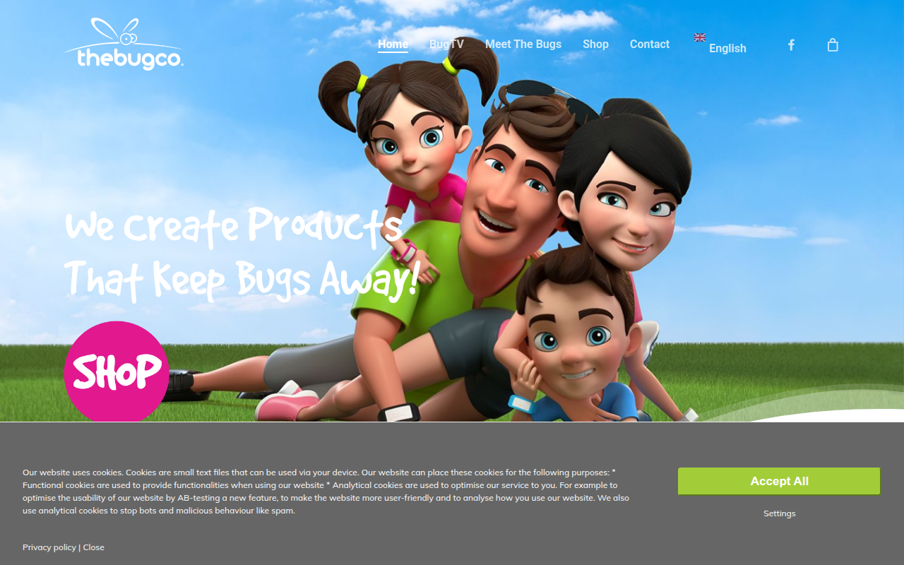 Screenshot van hellobugco.com