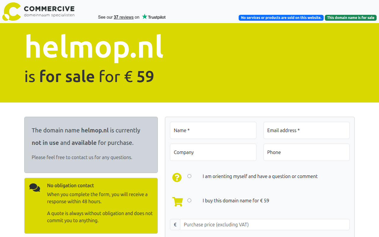 Screenshot van helmop.nl