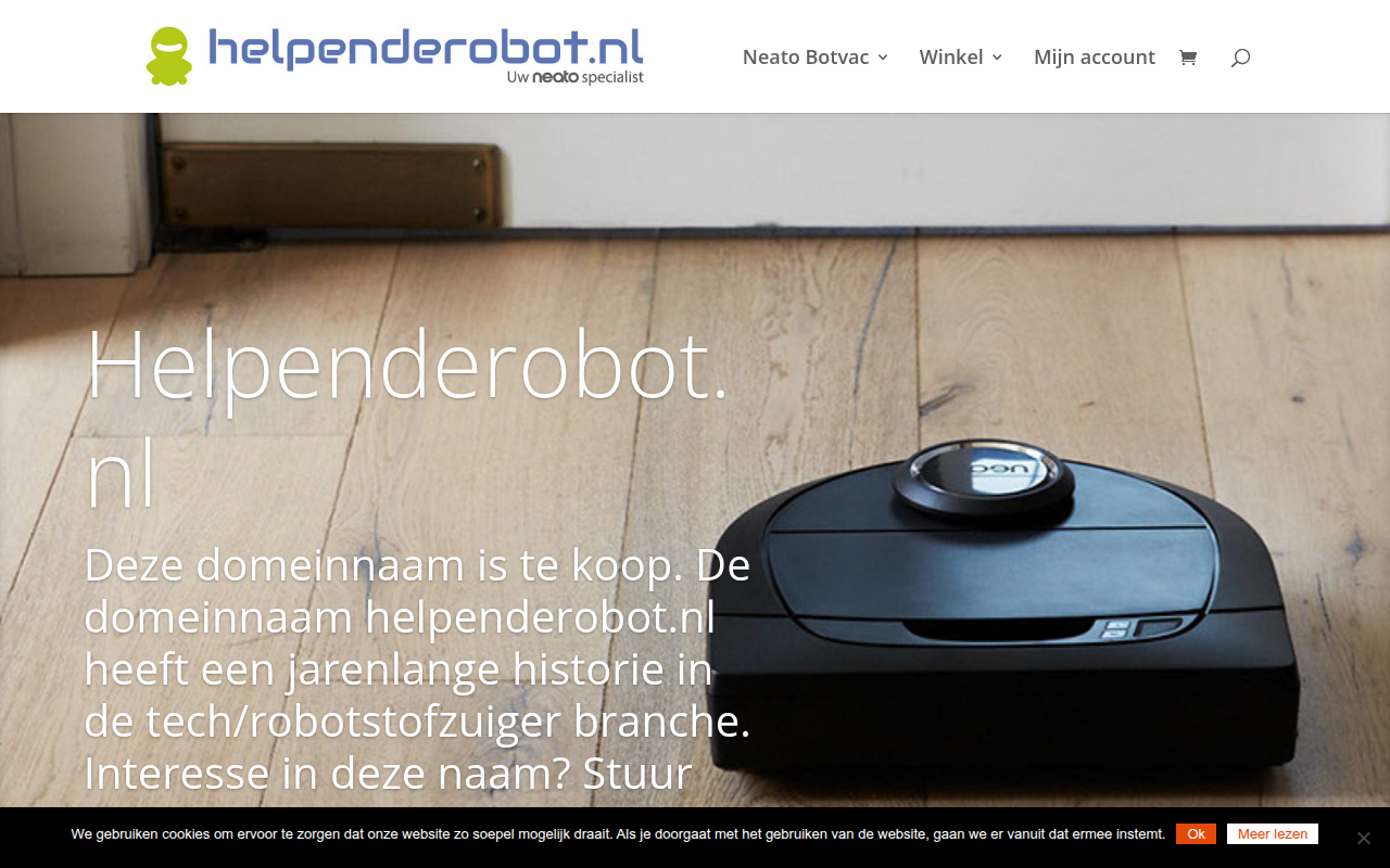Screenshot van helpenderobot.nl