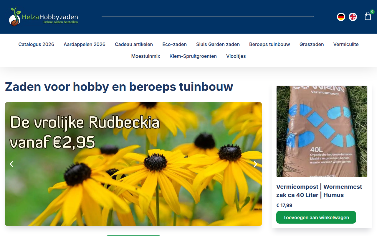 Screenshot van helza-hobbyzaden.nl