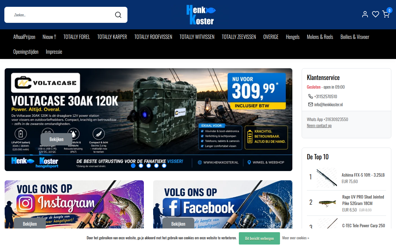 Screenshot van henkkoster.nl