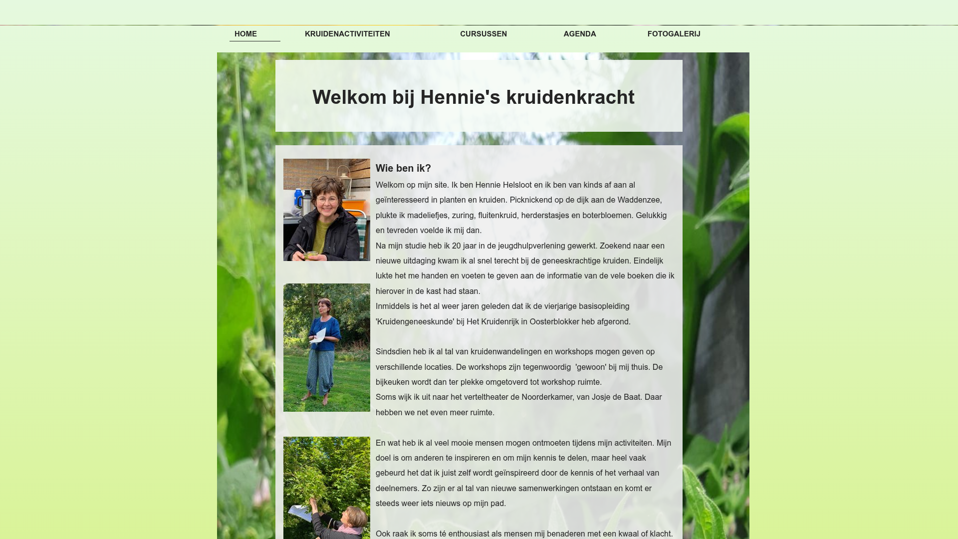 Screenshot van hennieskruidenkracht.nl