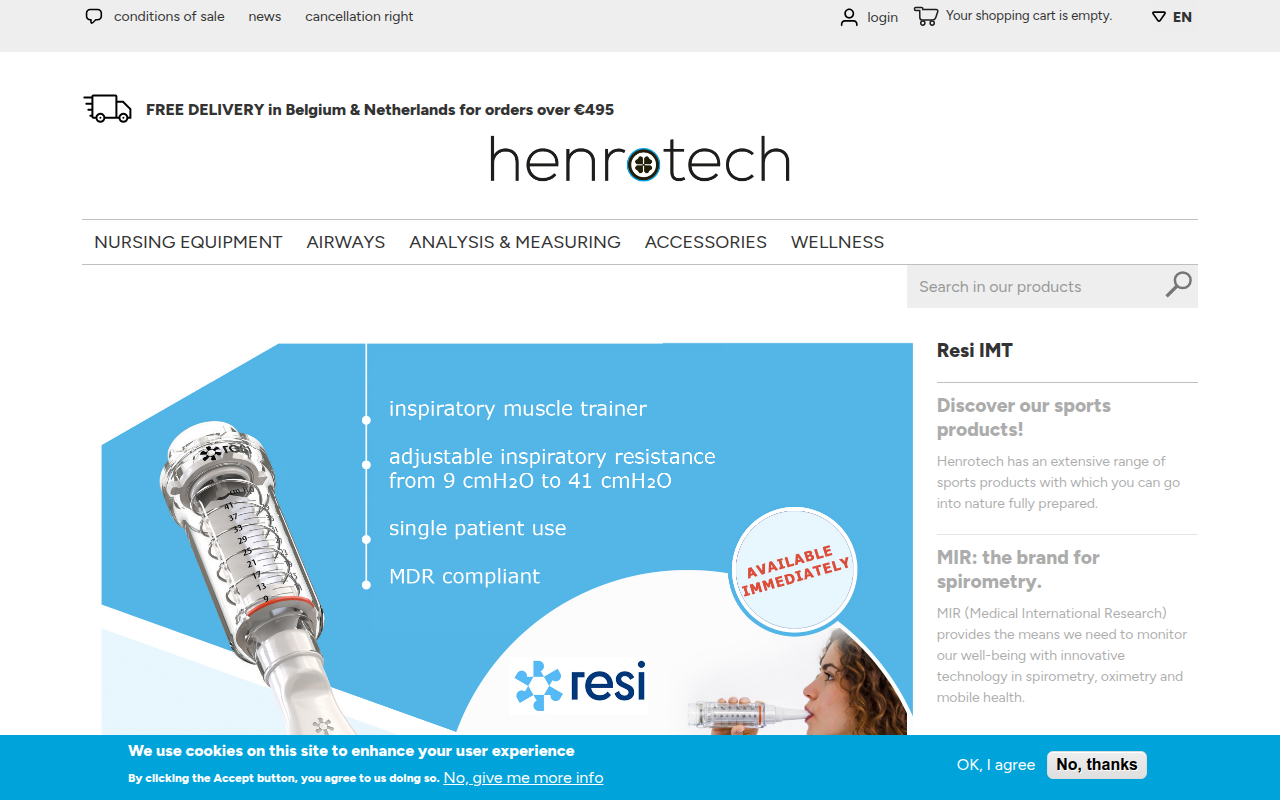 Screenshot van henrotech.be