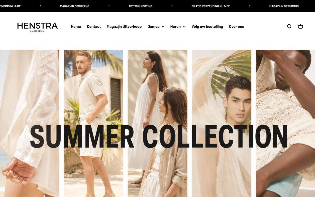 Screenshot van henstra-amsterdam.com