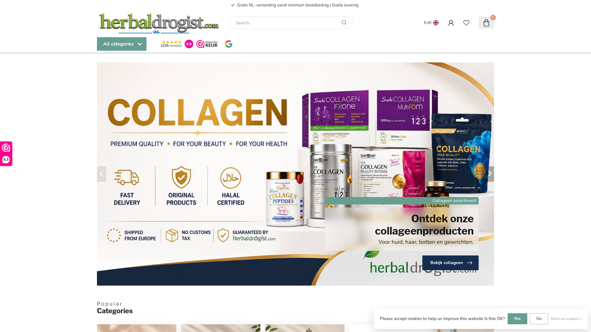Screenshot van herbaldrogist.com