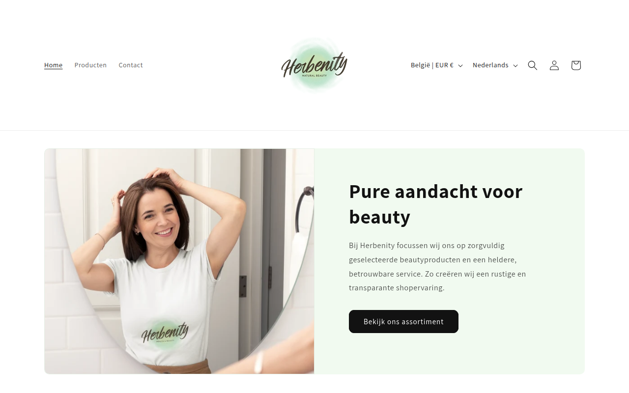 Screenshot van herbenity.com