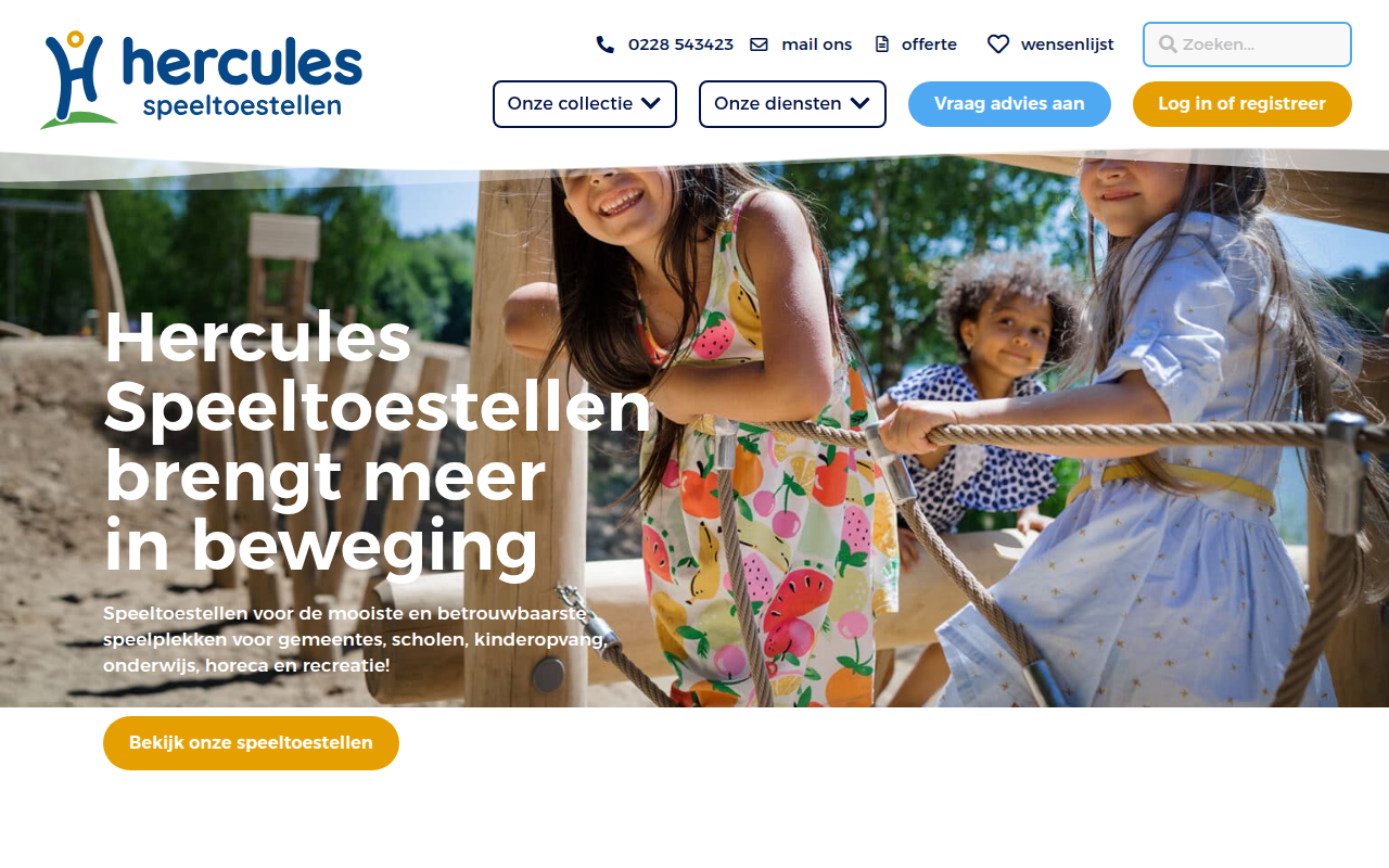 Screenshot van herculesspeeltoestellen.nl