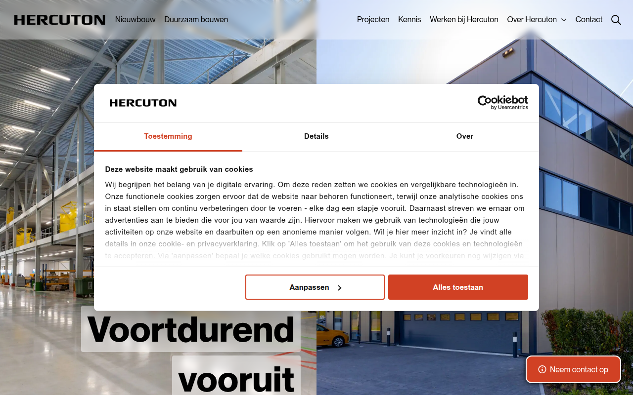Screenshot van hercuton.nl