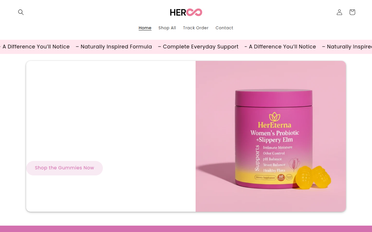 Screenshot van hereterna.com