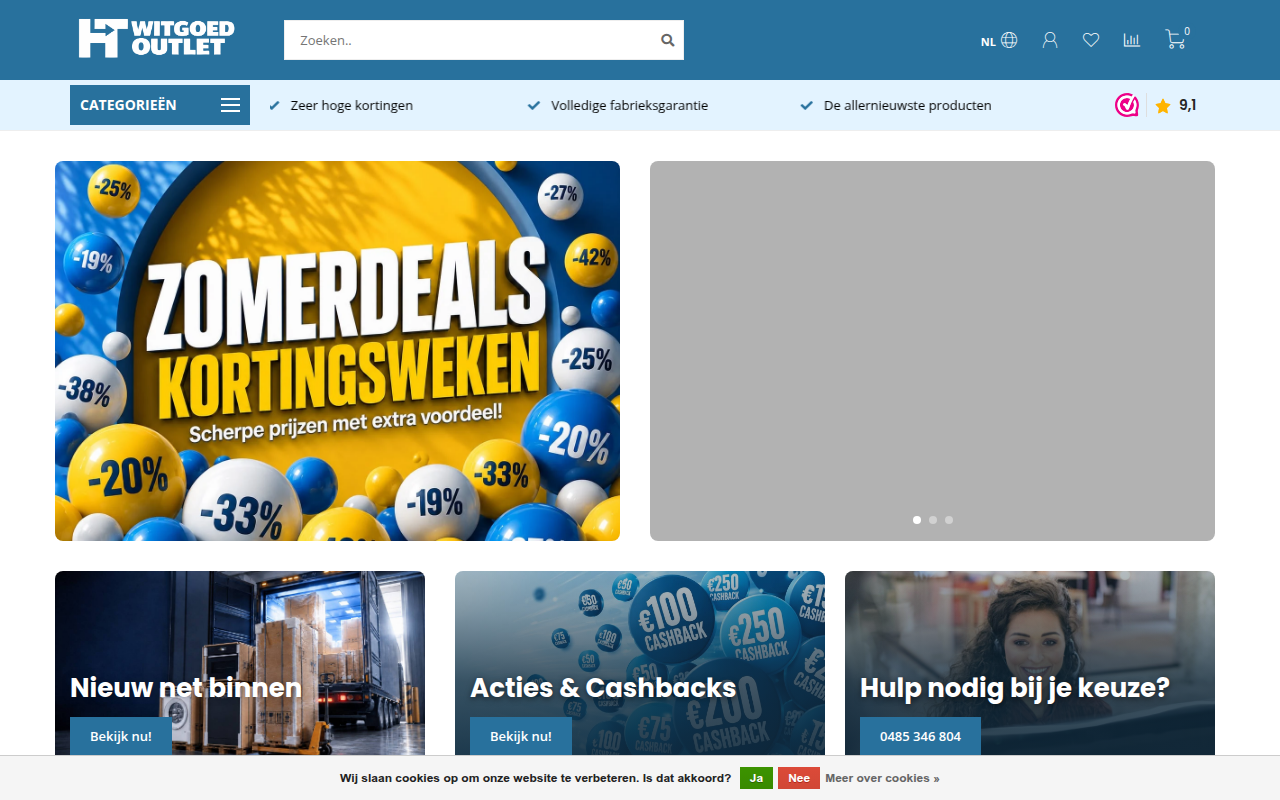 Screenshot van hermans-trading.nl