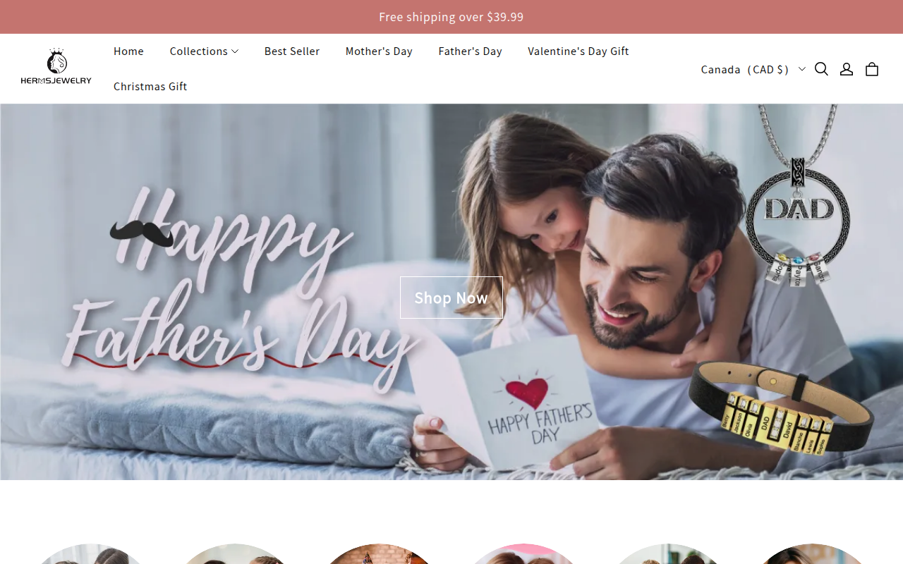 Screenshot van hermsjewelry.com