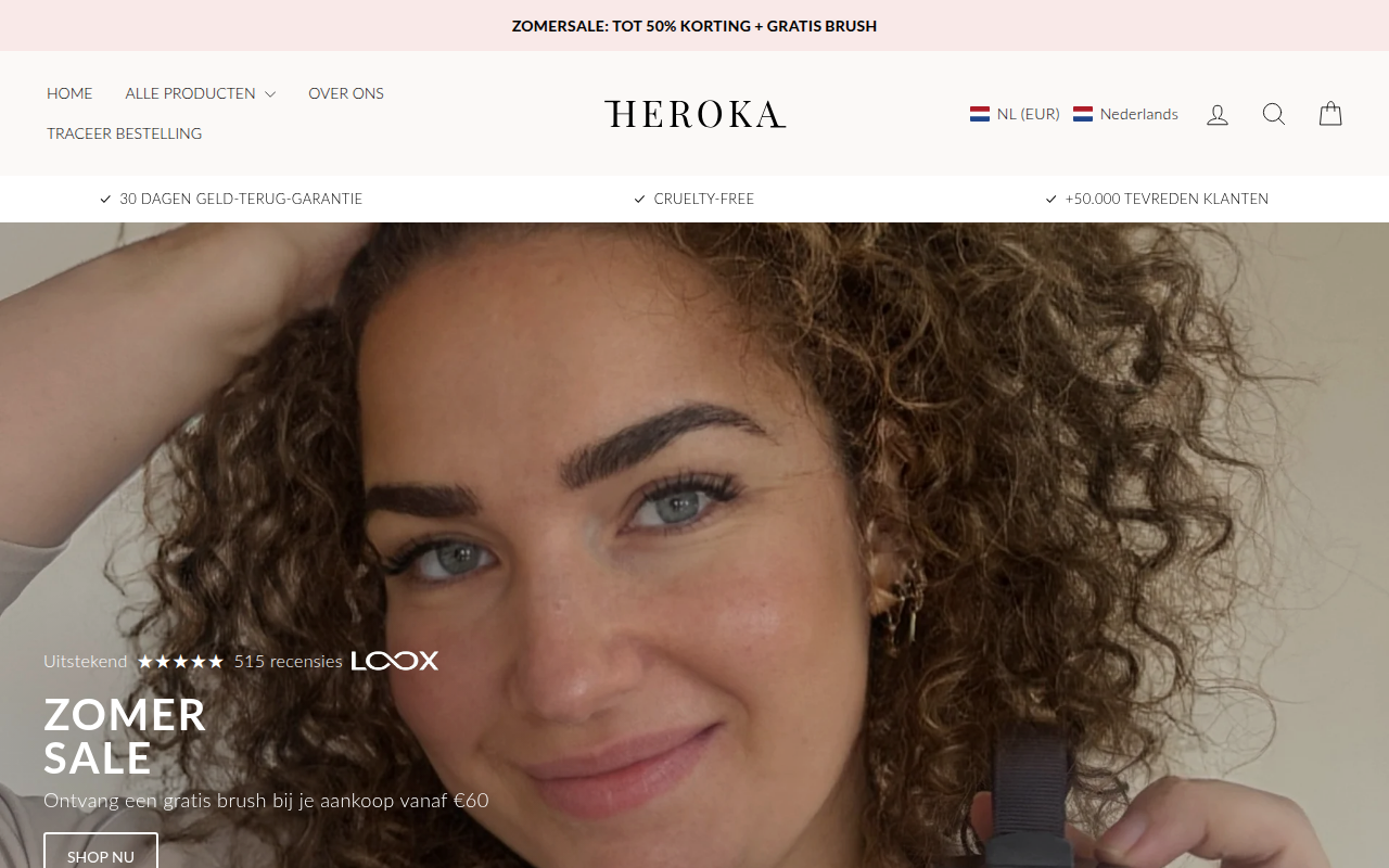 Screenshot van heroka.nl