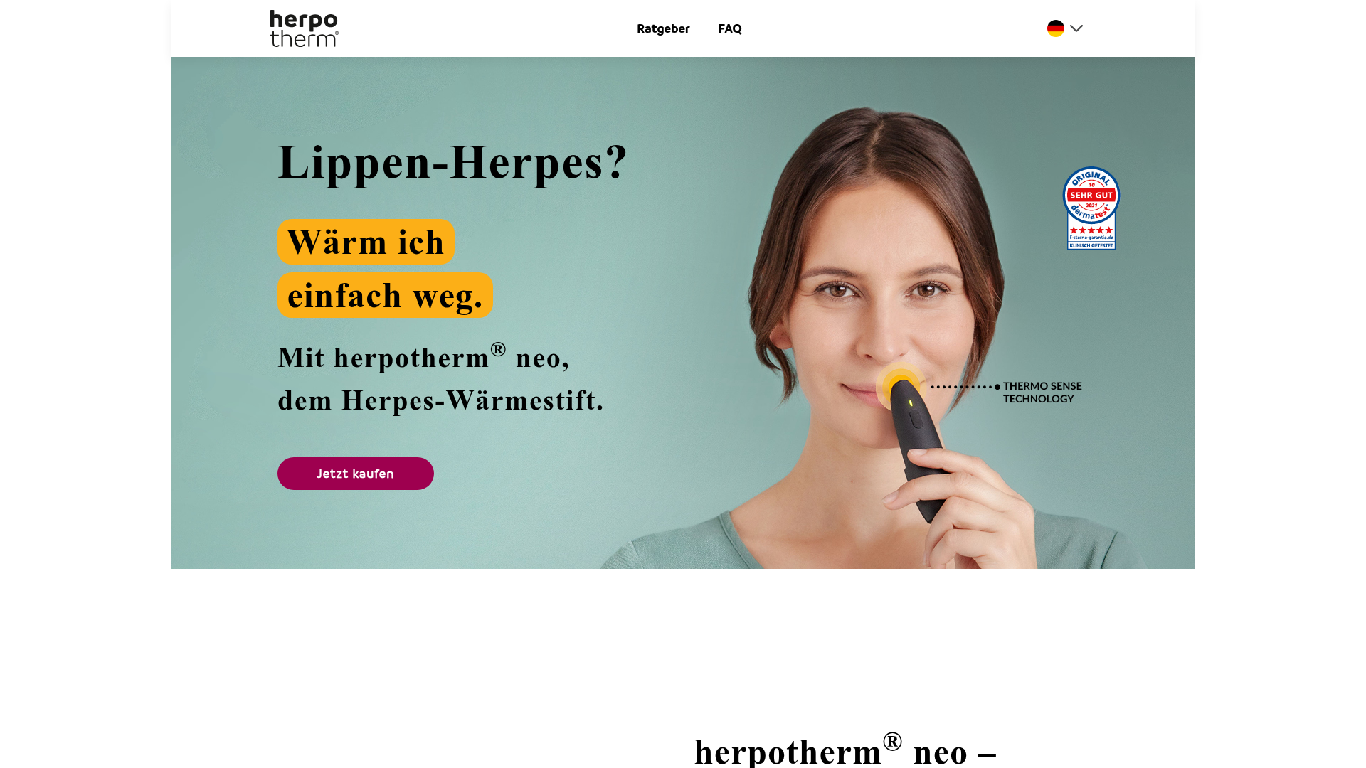 Screenshot van herpotherm.com