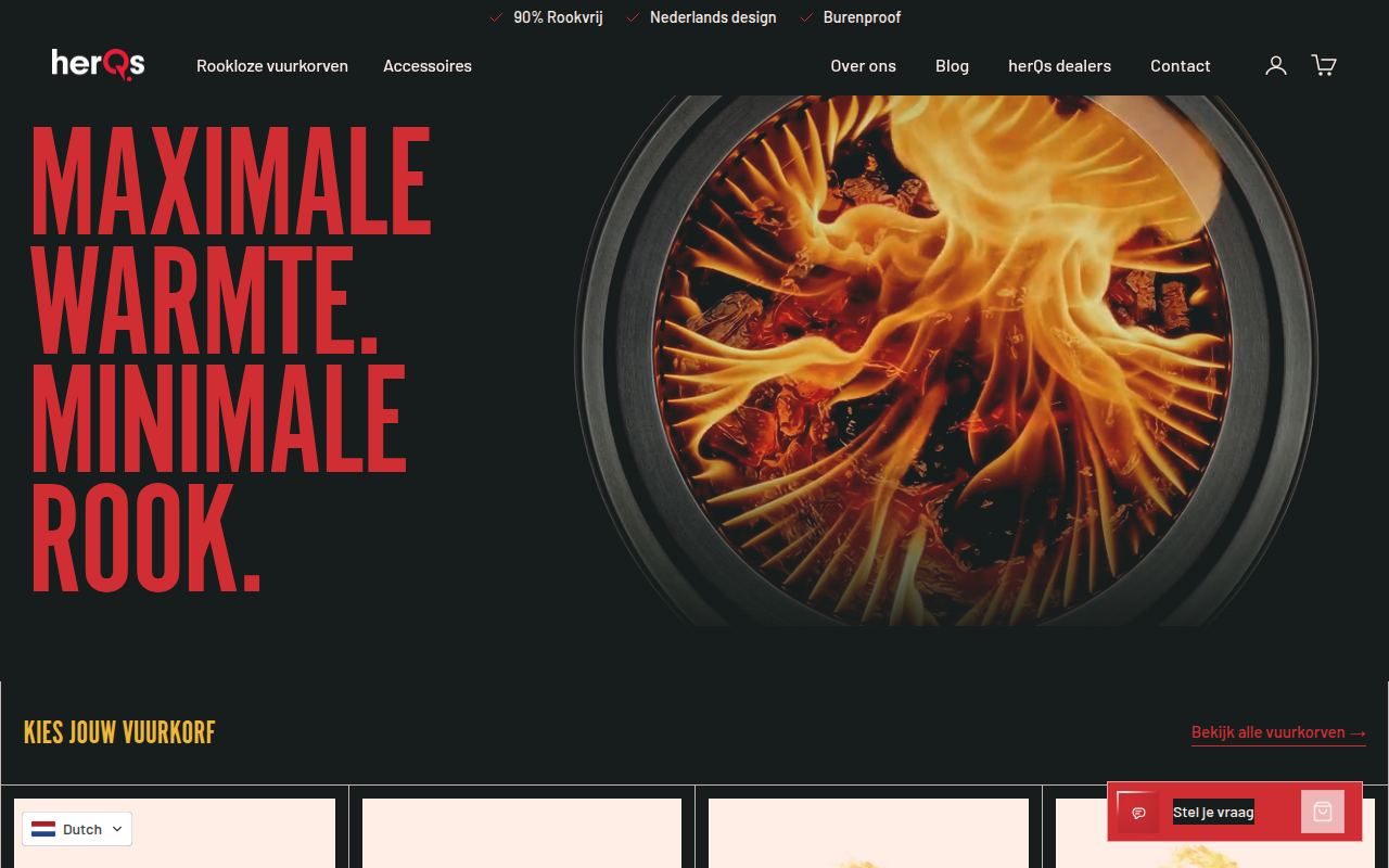 Screenshot van herqs.com