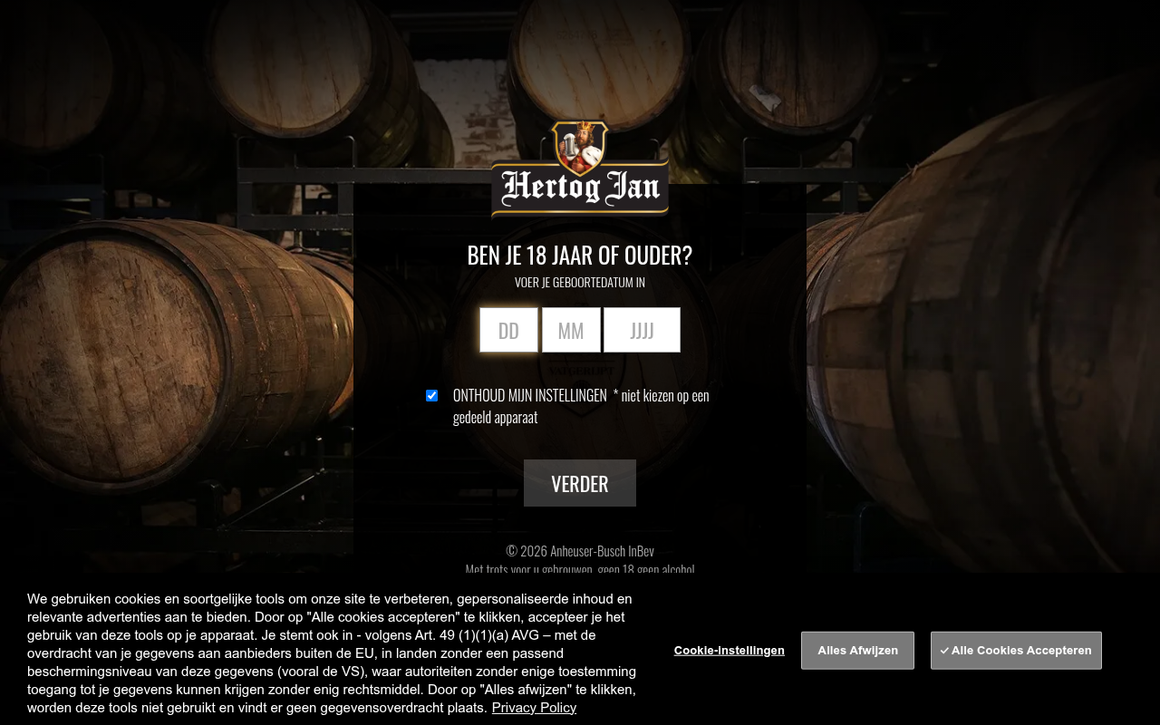 Screenshot van hertogjan.nl