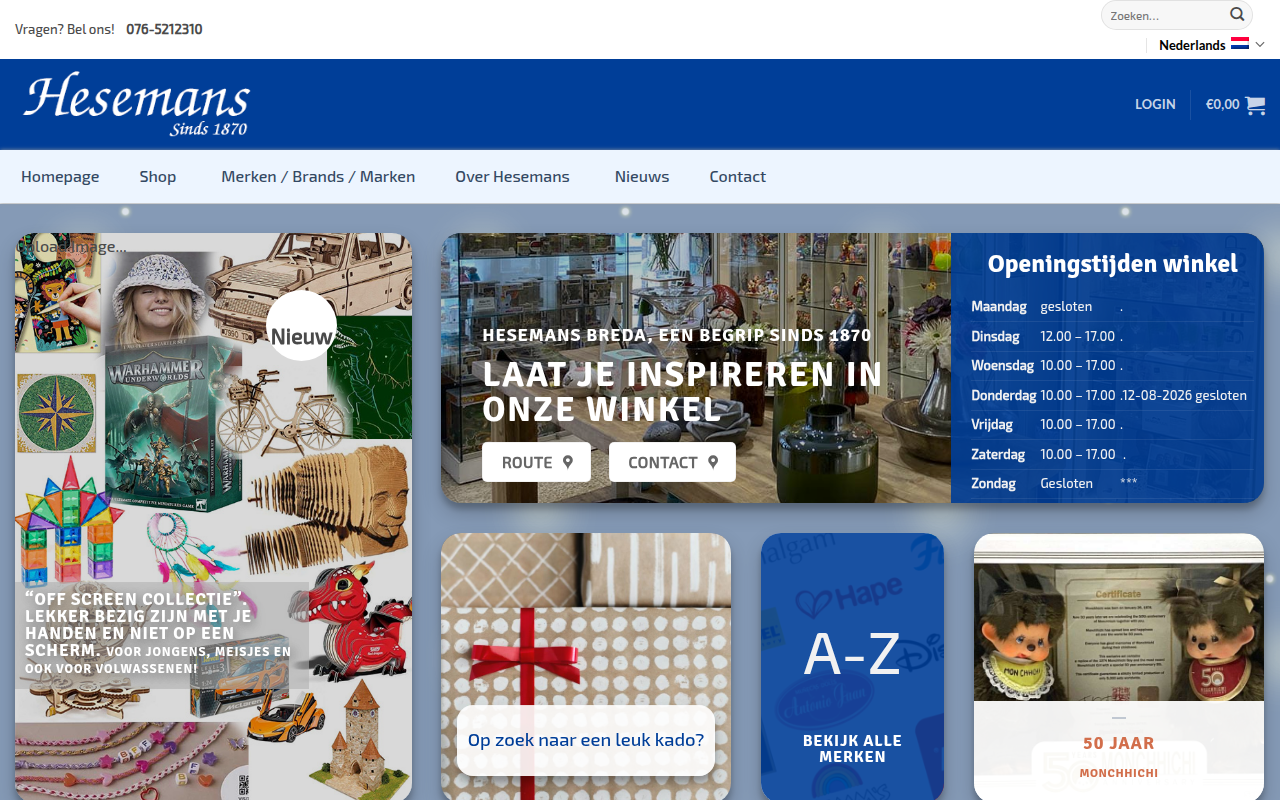 Screenshot van Hesemans