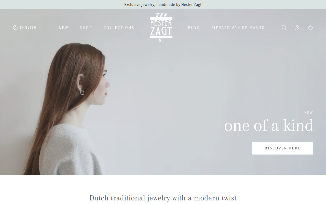 Screenshot van hesterzagt.com
