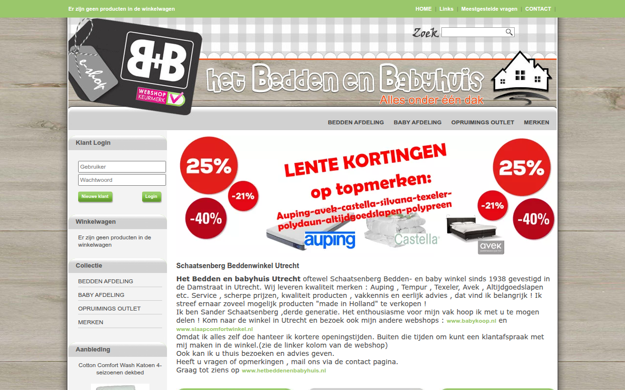 Screenshot van hetbeddenenbabyhuis.nl