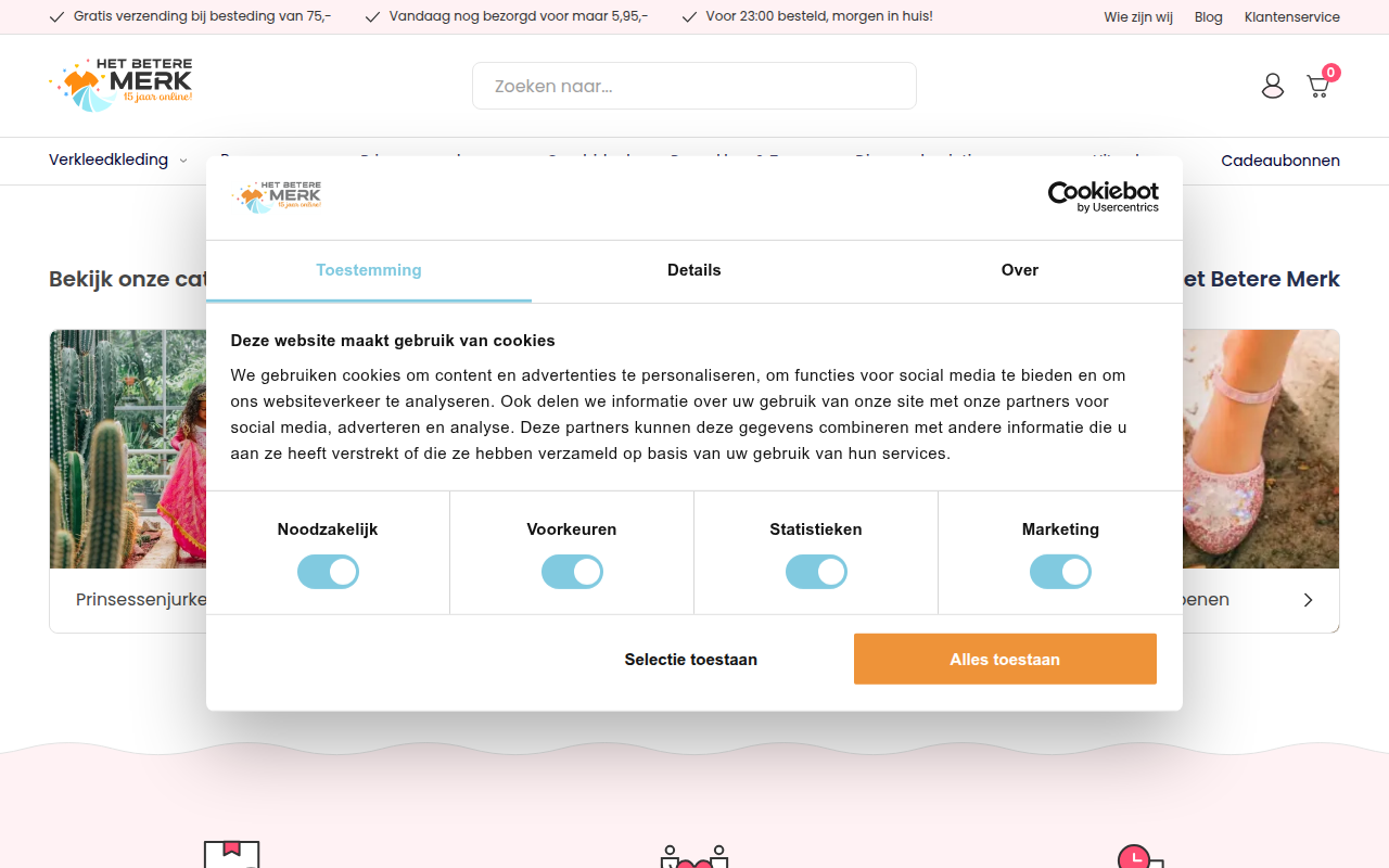 Screenshot van hetbeteremerk.nl