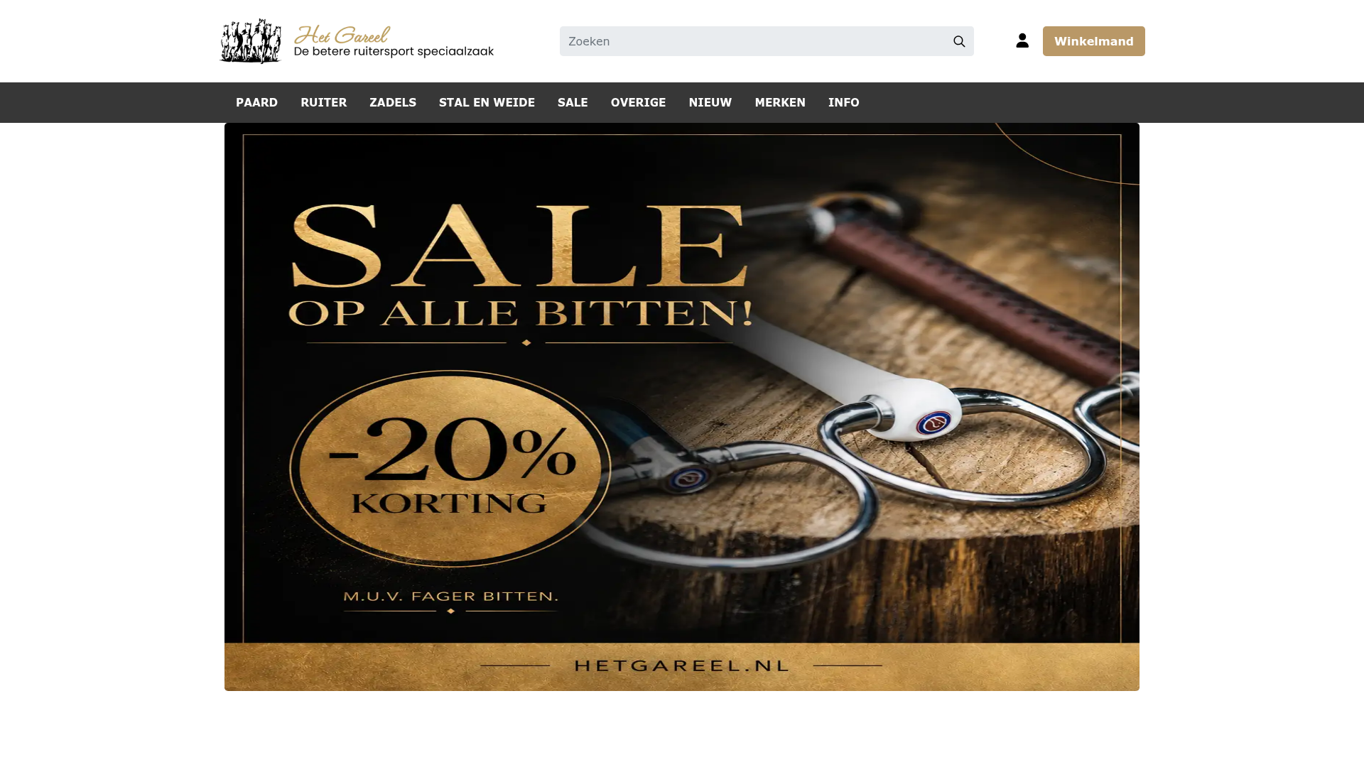 Screenshot van hetgareel.nl