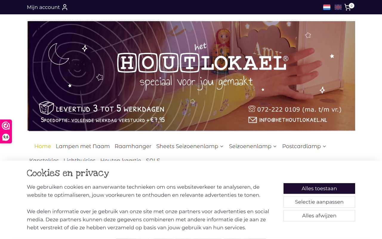 Screenshot van hethoutlokael.nl