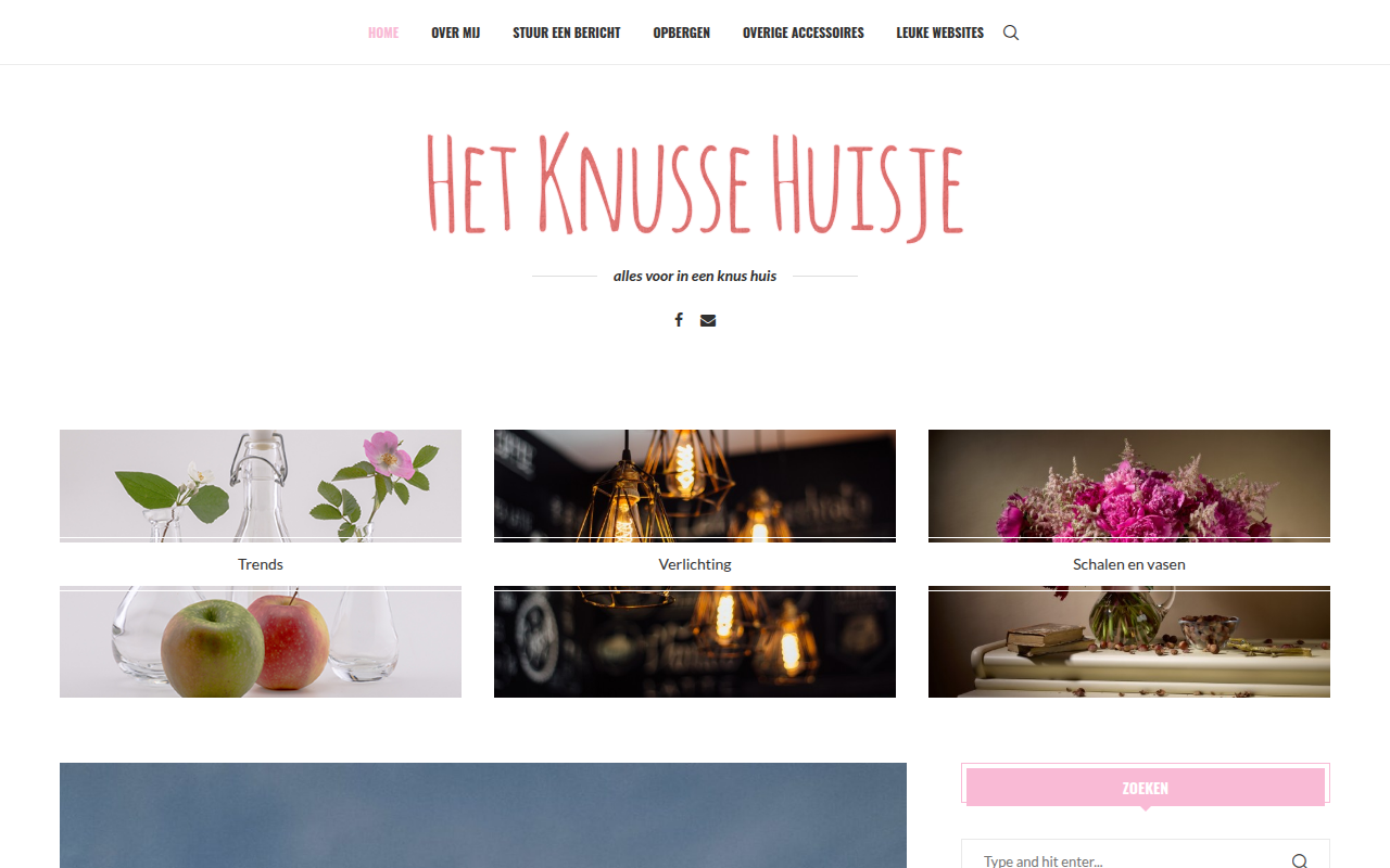 Screenshot van hetknussehuisje.nl