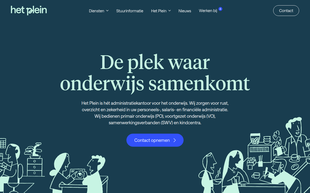 Screenshot van hetplein.nl