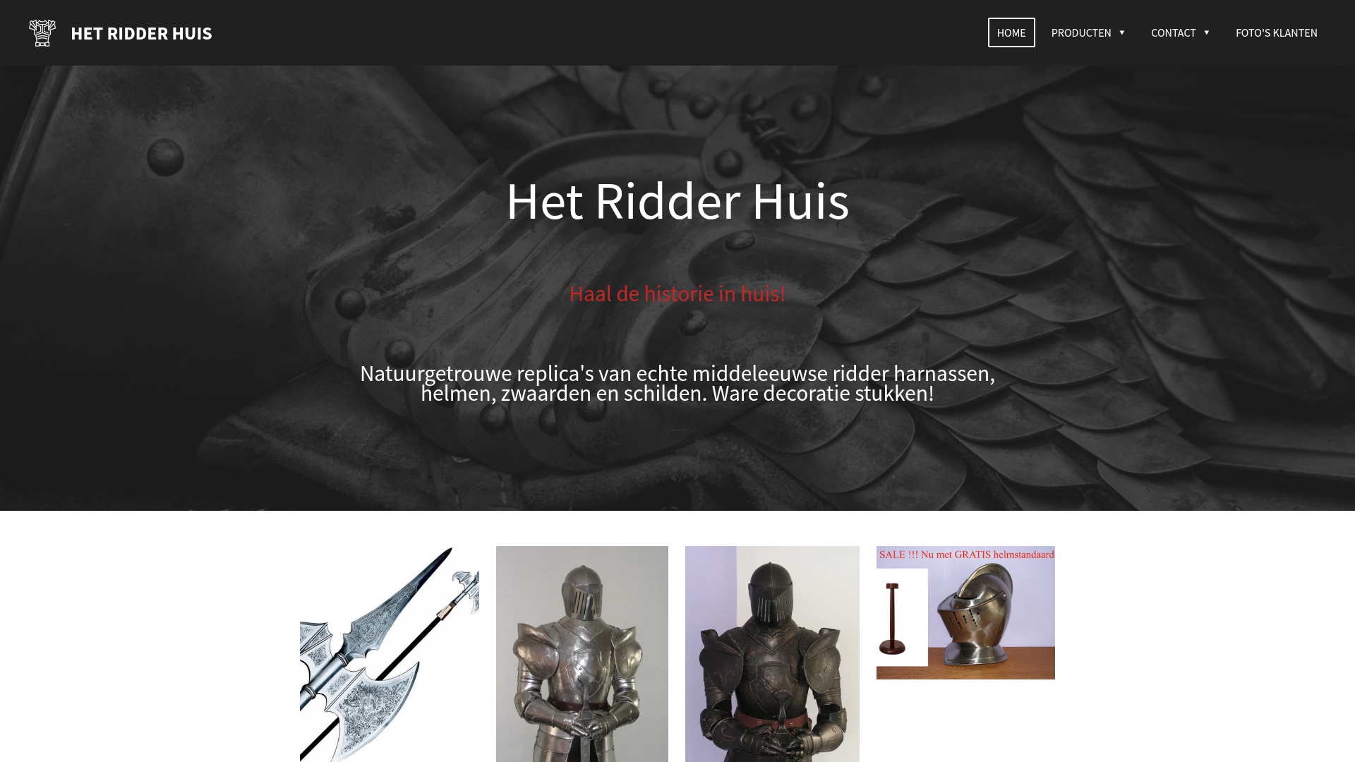 Screenshot van hetridderhuis.nl