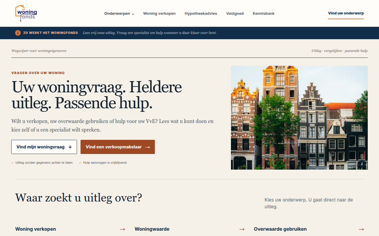 Screenshot van hetwoningfonds.nl