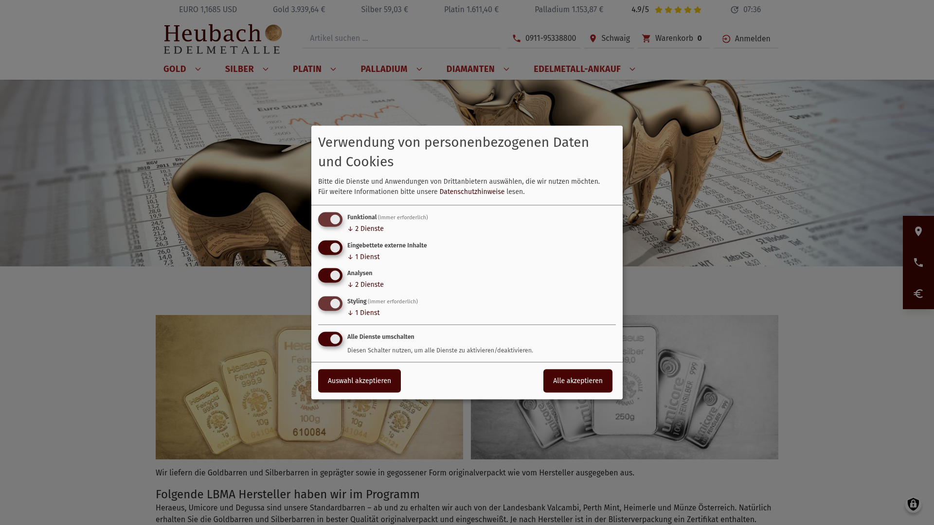 Screenshot van heubach-edelmetalle.de