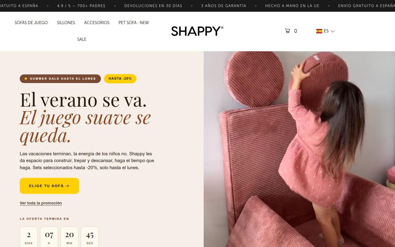 Screenshot van heyshappy.com
