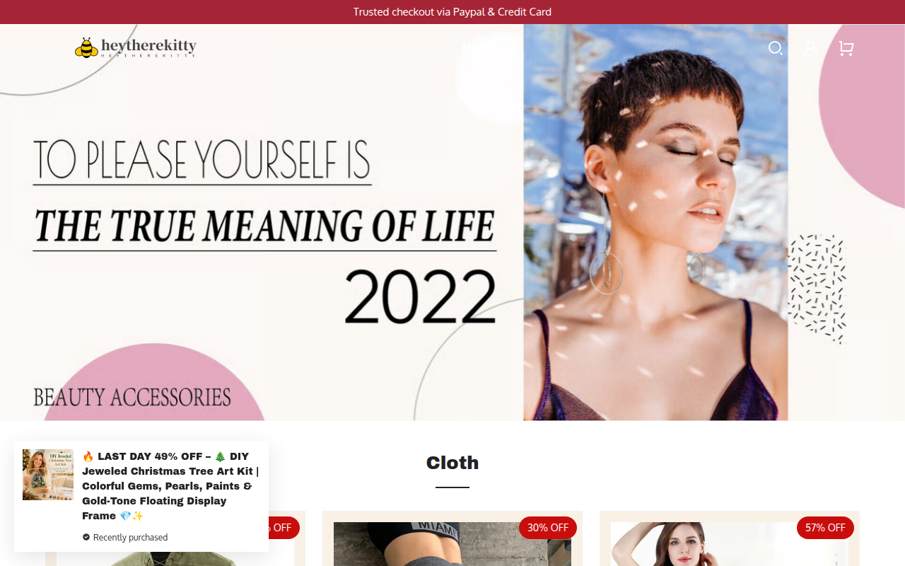 Screenshot van heytherekitty.com