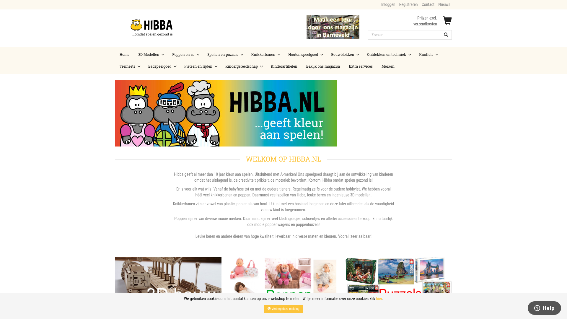 Screenshot van hibba.nl