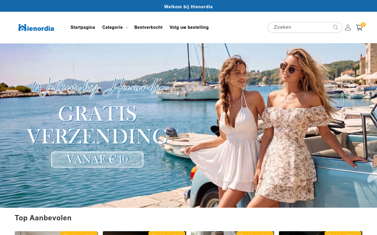 Screenshot van hienordia.com