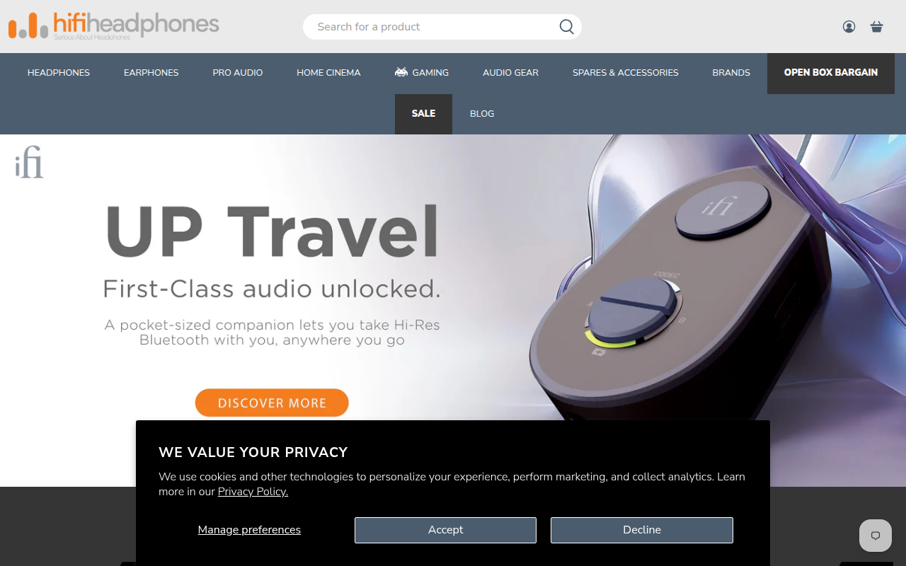 Screenshot van hifiheadphones.co.uk