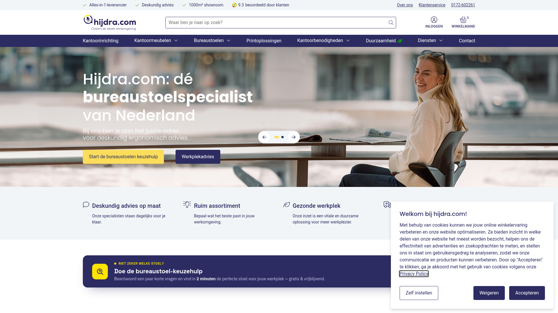Screenshot van hijdra.com