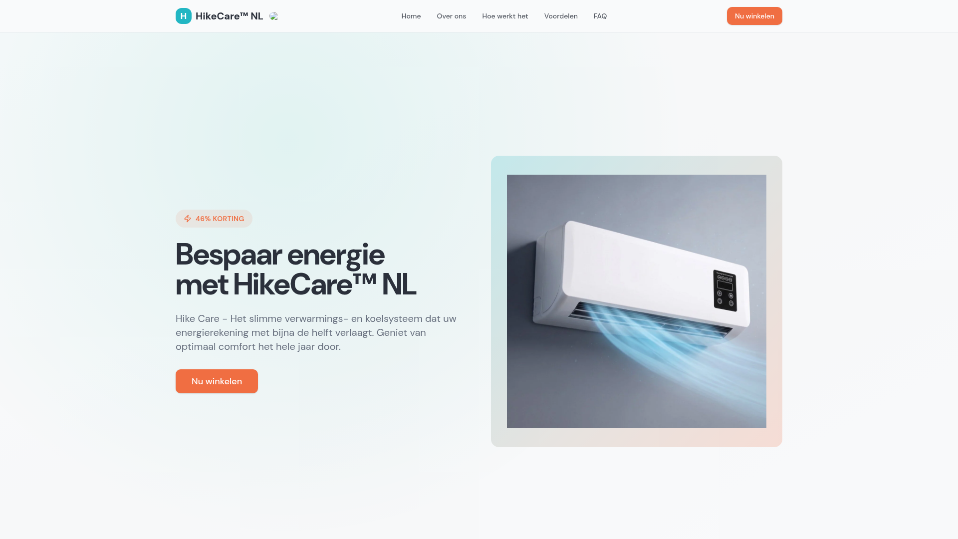 Screenshot van hikecare.nl