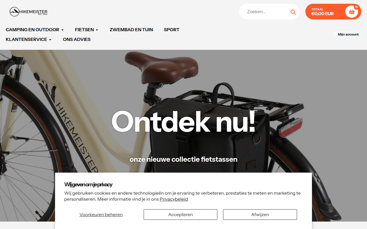 Screenshot van hikemeister.nl