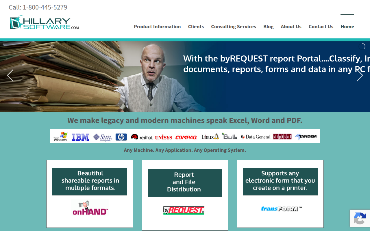 Screenshot van hillarysoftware.com