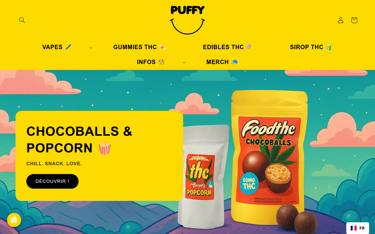 Screenshot van hipuffy.eu