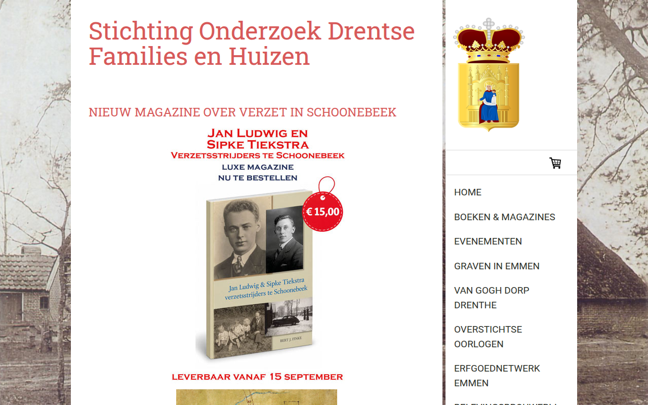 Screenshot van historiedrenthe.nl