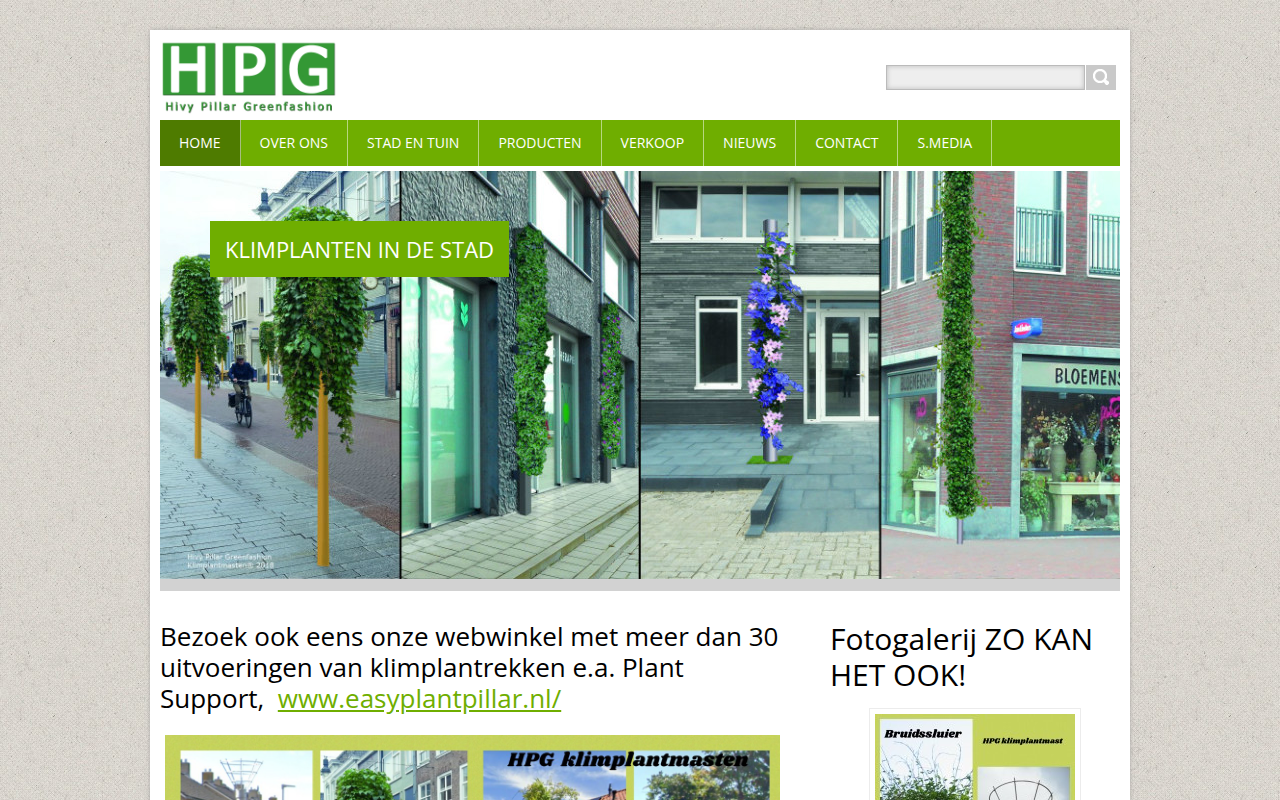 Screenshot van hivypillar.nl