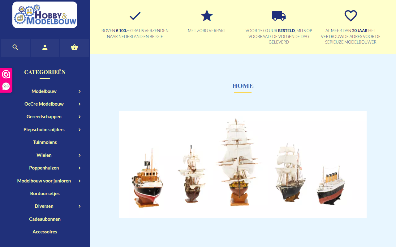 Screenshot van hobby-en-modelbouw.nl