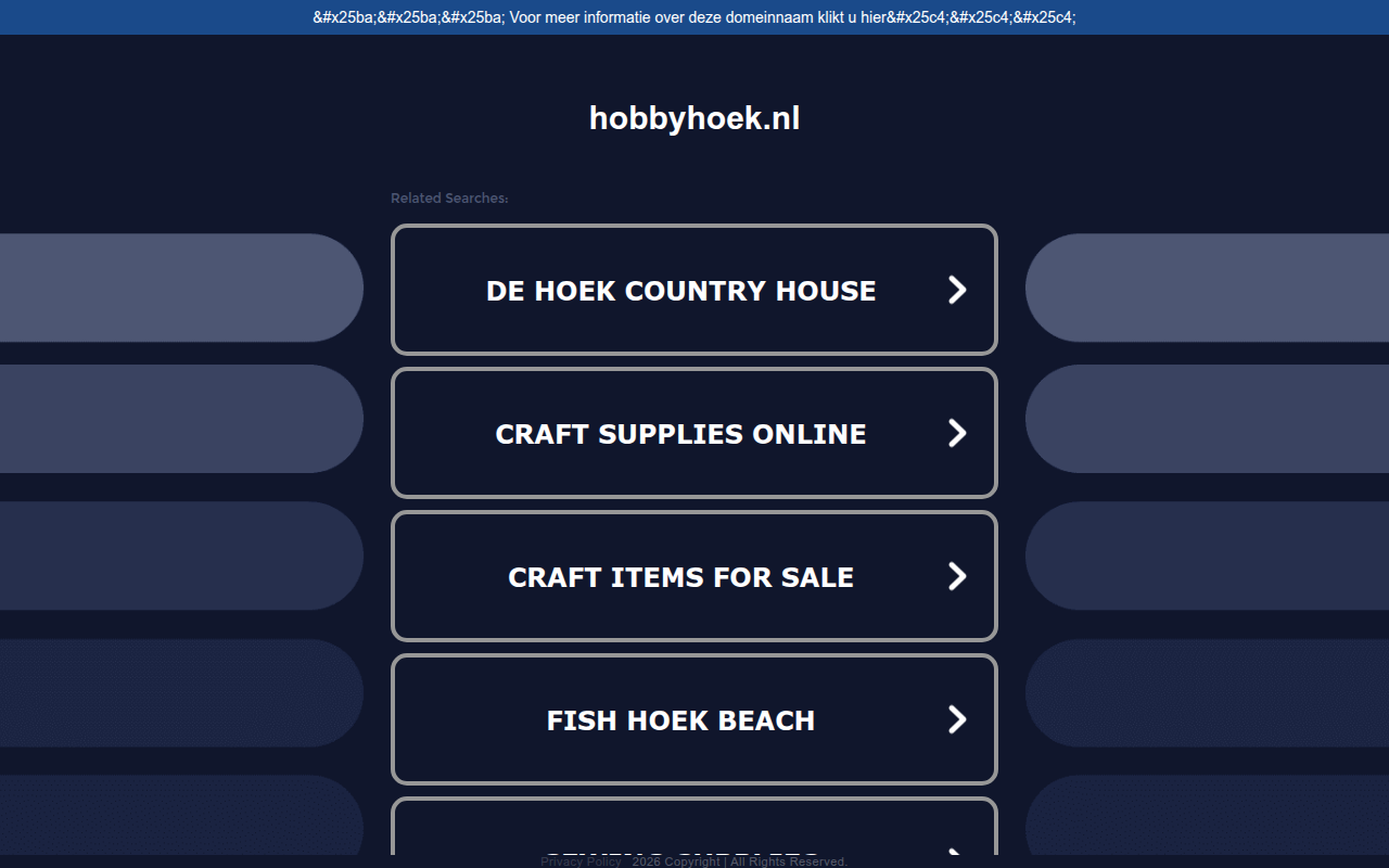 Screenshot van hobbyhoek.nl